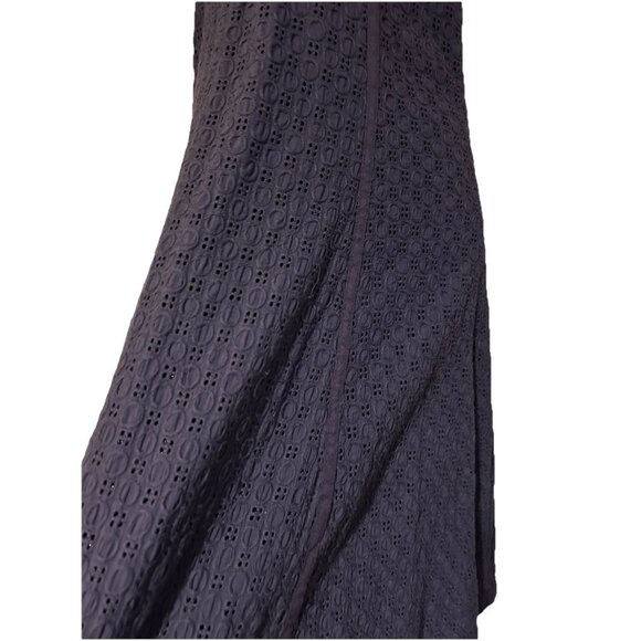 Liz Claiborne Dress Petite Brown Eyelet Lace Cotton Dress Size 12 Petite - Picture 2 of 8